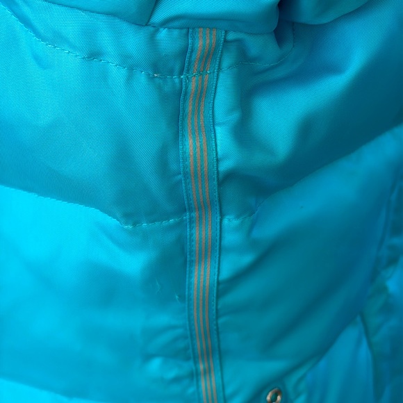 EDDIE BAUER Goose Down Turquoise Quilted  Puffer Ski Jacket w/Removable Insert-M - Picture 16 of 16